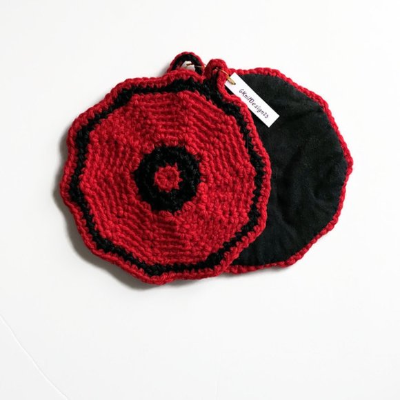 Round Pot Holders, Crochet Gift Under 15, Crochet Small Placemats - Picture 2 of 12